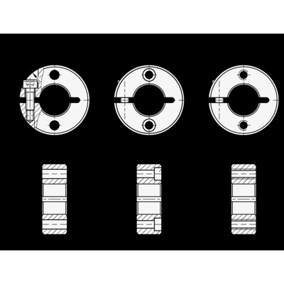 Produktbild von Ganter Norm® - 7062.2-42-B20-NI-C Geschlitzte Edelstahl-Stellringe, mit Flansch