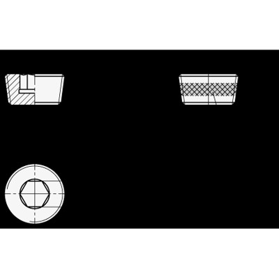 Produktbild von Ganter Norm® - 906-ST-M22X1,5-GPC Verschlussschrauben mit kegligem Gewinde, Sta