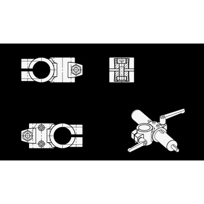 Produktbild von Ganter Norm® - 132.1-B40-B40-65-2-S Kreuz-Verfahrschlitten für Lineareinheiten,