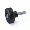 Produktbild von Ganter Norm® - 534-40-M6-16-SW-DBL Kordelgriffschrauben, Kunststoff, Abdeckkapp