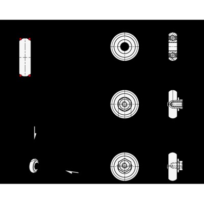 Produktbild von Ganter Norm® - 2496-30-B-2RS-X Edelstahl-Laufrollen, für Edelstahl-Laufschienen