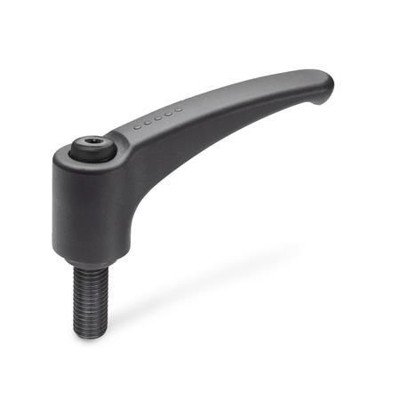 Produktbild von Ganter Norm® - 604-78-M12-63-OR Verstellbare Klemmhebel, Kunststoff, Schraube S