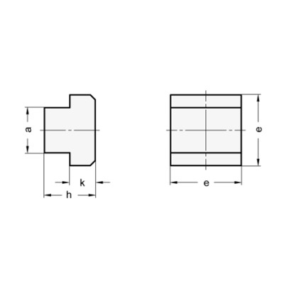 Produktbild von Ganter Norm® - 508-8-8 Muttern für T-Nuten ohne Gewinde, Stahl