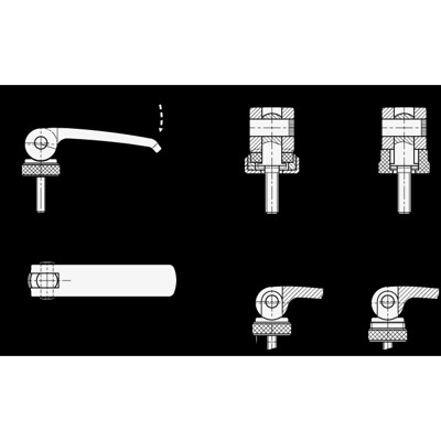 Produktbild von Ganter Norm® - 927.5-44-M5-20-B Exzenterspanner mit Schraube, Hebel Edelstahl