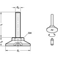 Produktbild von Ganter Norm® - 839-40-M10-42 Stellfüße, Verstellspindel Stahl