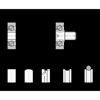 Produktbild von Ganter Norm® - 753-22-B6-ZL-1 Laufrollen, Stahl / Kunststoff