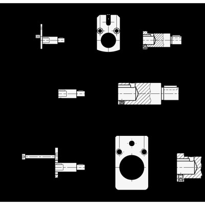 Produktbild von Ganter Norm® - 491.1-18-6-1 Montage-Sets für Stellungsanzeiger an Doppelrohr-Li