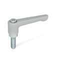 Produktbild von Ganter Norm® - 302.2-45-M6-16-SR Flache verstellbare Klemmhebel, Zink-Druckguss