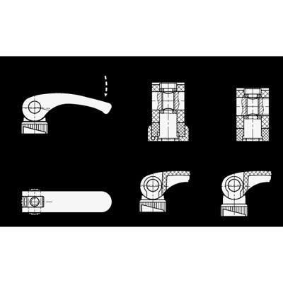 Produktbild von Ganter Norm® - 926-79-M8-B Exzenterspanner, Kunststoff, mit Gewindebuchse Stahl