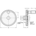 Produktbild von Ganter Norm® - 923-160-B14-A-SW Scheibenhandräder, Aluminium, kunststoffbeschic