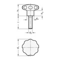 Produktbild von Ganter Norm® - 5335-50-M10-30 Edelstahl-Sterngriffschrauben