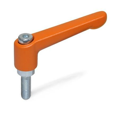 Produktbild von Ganter Norm® - 300.2-92-M10-50-OS Verstellbare Klemmhebel, Zink-Druckguss, Schr