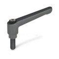 Produktbild von Ganter Norm® - 300-78-M10-63-SW Verstellbare Klemmhebel, Zink-Druckguss, Schrau