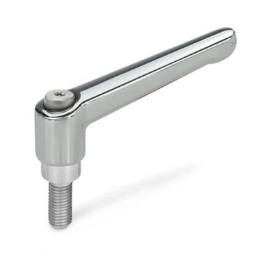 Produktbild von Ganter Norm® - 300.1-22-M3-12-CR Verstellbare Klemmhebel, Zink-Druckguss, Schra