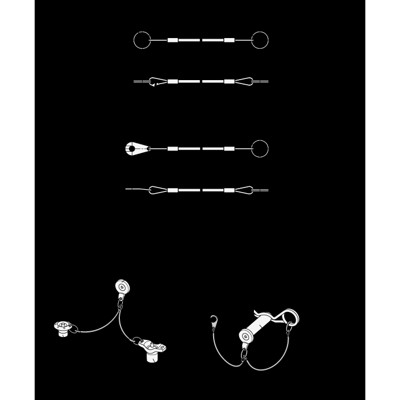 Produktbild von Ganter Norm® - 111.8-320-18-B-TR Edelstahl-Halteseile, Werkstoff Nr. 1.4401 (A4