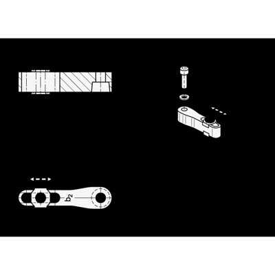 Produktbild von Ganter Norm® - 875.2-AL-14-50-HE Spannarme mit Langloch, für Schwenkspanner GN 