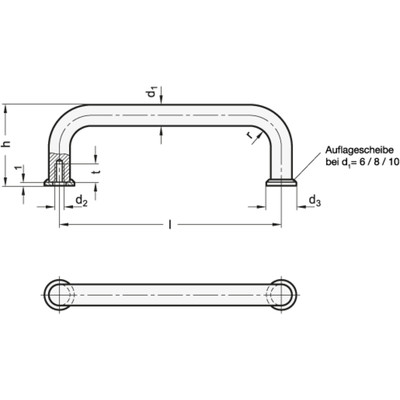 Produktbild von Ganter Norm® - 425-NI-8-96-GS Edelstahl-Bügelgriffe