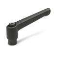 Produktbild von Ganter Norm® - 300-78-M10-SW Verstellbare Klemmhebel, Zink-Druckguss, Buchse St