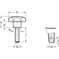 Produktbild von Ganter Norm® - 6336.10-50-M10-55-KU Sterngriffschrauben mit Druckzapfen