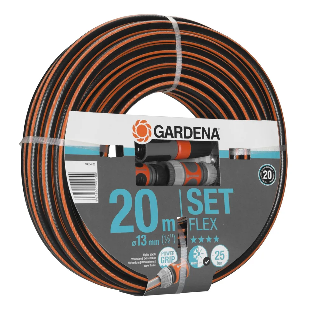 GARDENA Comfort FLEX Schlauch 9x9, 13 mm (1/2"), 20 m, mit Systemteilen Produktbild img3 L