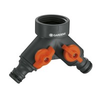 Produktbild von GARDENA - 2-Wege-Ventil für Wasserhähne mit 26,5 mm (G3/4)-Gewinde