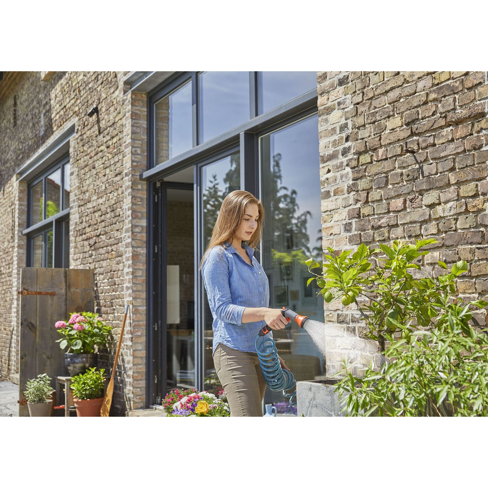 GARDENA Spiralschlauch-Set 10 m, komplett mit Impulsbrause und Systemteilen Produktbild img3 L