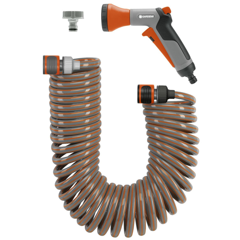 GARDENA Spiralschlauch-Set 10 m, komplett mit Impulsbrause und Systemteilen Produktbild img1 L