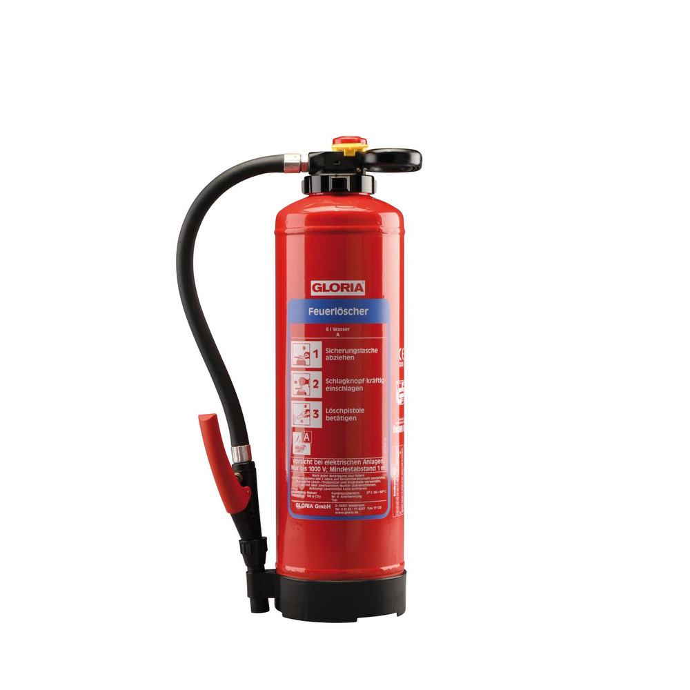 GLORIA® Hochleistungs-Wasser-Aufladefeuerlöscher WH6PRO, mit Schlagknopfauslösung und Löschpistole Produktbild img1 L