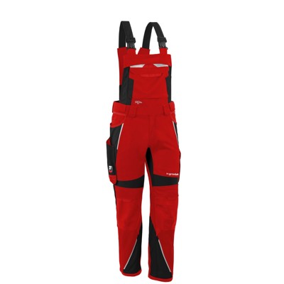 Produktbild von Grizzlyskin - Latzhose "IRON" rot/schwarz, Gr. N50