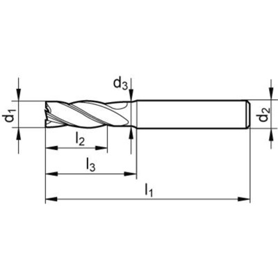 Produktbild von GÜHRING® - Schaftfräser DIVER Untermaß Signum Typ RF100 Schaft HB ø13,7mm