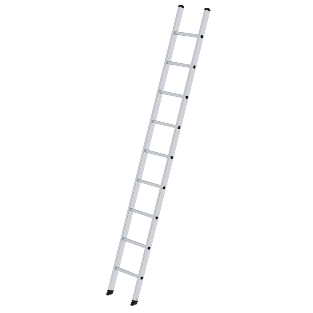 MUNK Günzburger Steigtechnik Anlegeleiter 9 Sprossen, Aluminium, L 2800mm, B 350mm, AH 3700mm Produktbild img1 L