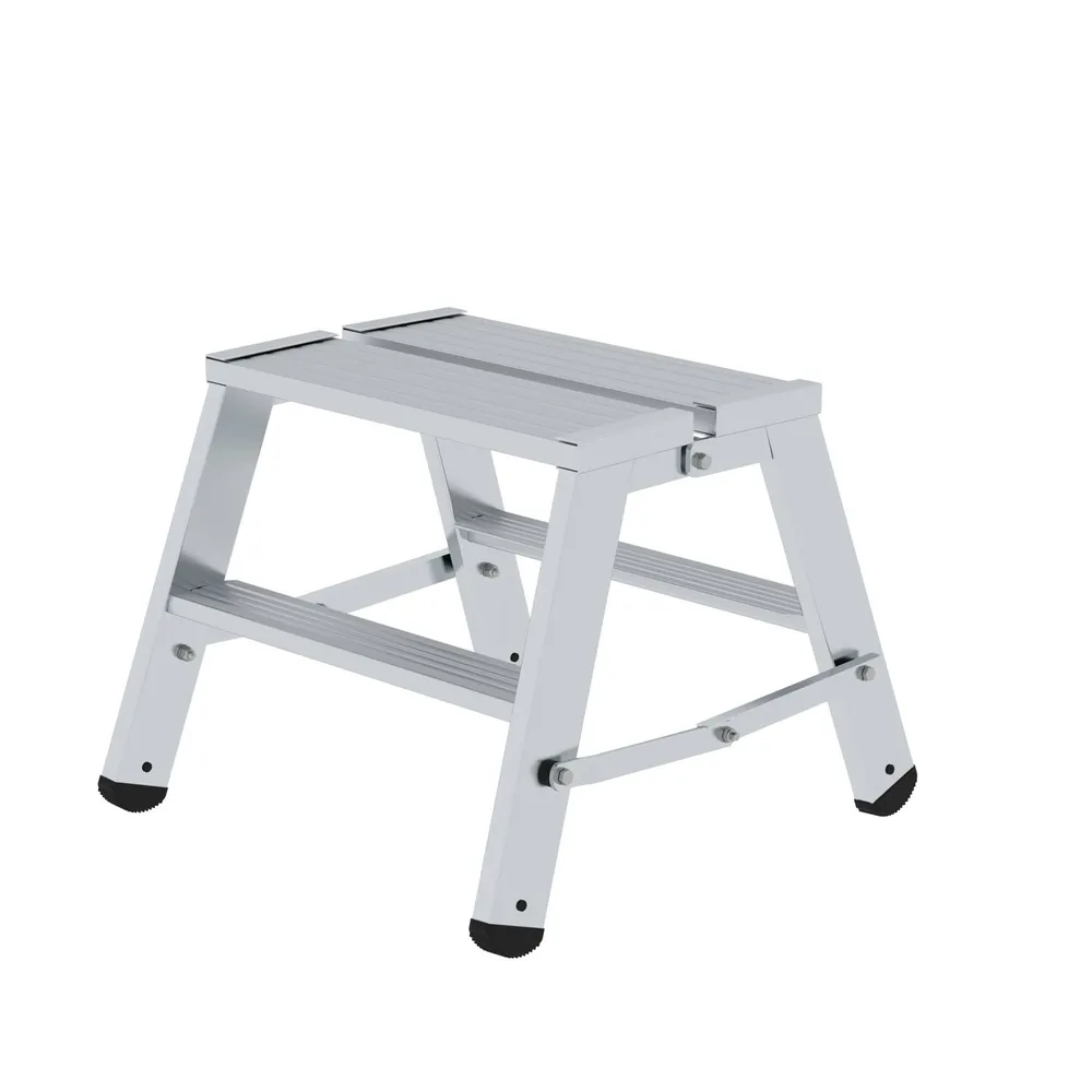 MUNK Günzburger Steigtechnik Stufen-Stehpodest klappbar, beidseitig begehbar, 2x 2 Stufen, Höhe 460mm Produktbild img1 L
