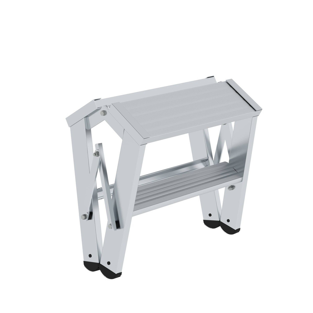 MUNK Günzburger Steigtechnik Stufen-Stehpodest klappbar, beidseitig begehbar, 2x 2 Stufen, Höhe 460mm Produktbild img2 L