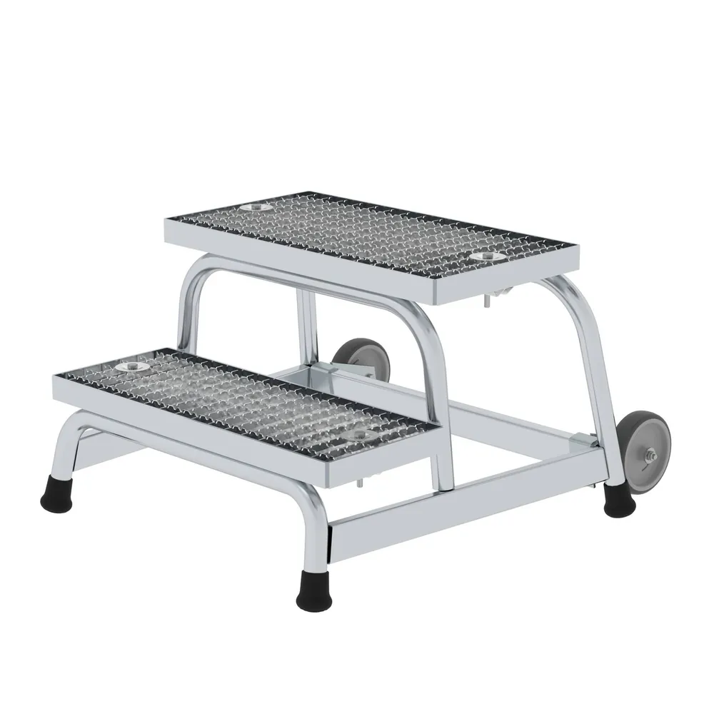 MUNK Günzburger Steigtechnik Aluminium-Arbeitspodest fahrbar, mit Stahl-Gitterrost Produktbild img1 L