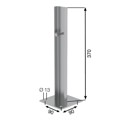 Produktbild von MUNK Günzburger Steigtechnik - Fußplatte Edelstahl B 120mm x T 120mm, Ø Bohrung