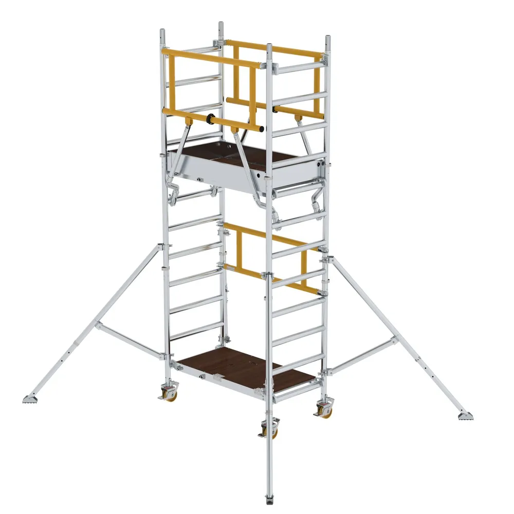MUNK Günzburger Steigtechnik FlexxTower SG mit vorlaufendem Geländer Plattformhöhe 3,10 m Produktbild img3 L
