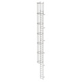 MUNK Günzburger Steigtechnik Steigleiter, einzügig, Steighöhe 9520mm Edelstahl V4A (1.4571), L 10720mm Produktbild