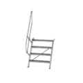 MUNK Günzburger Steigtechnik Alutreppe 4 Stufen, 60°, Breite 800mm, einseitiger Handlauf, Stufentiefe 200mm Produktbild