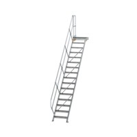 Produktbild von MUNK Günzburger Steigtechnik - Alutreppe 16 Stufen, 45°, Breite 600mm, einseiti