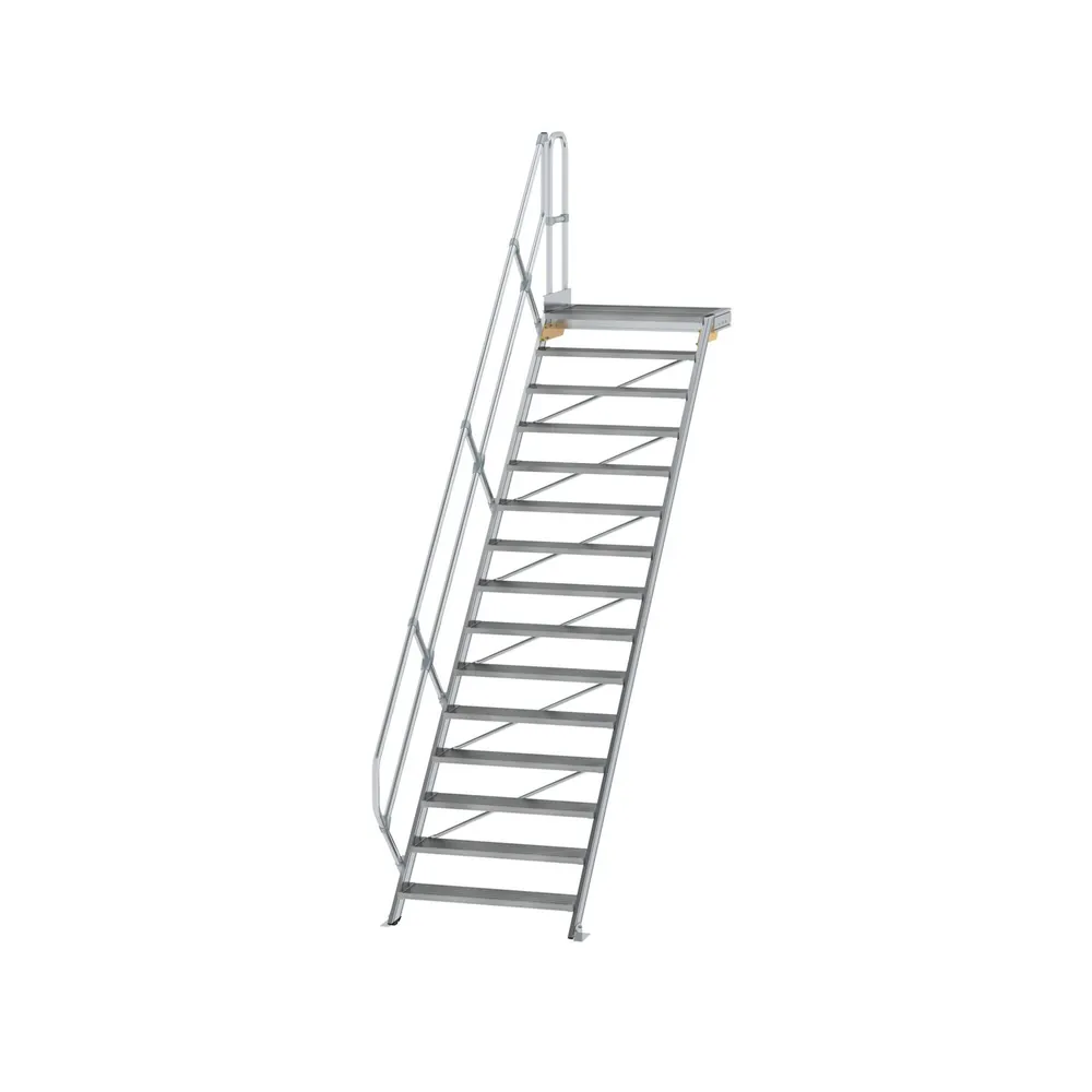 MUNK Günzburger Steigtechnik Aluminium-Treppe mit Plattform 45° Produktbild img1 L
