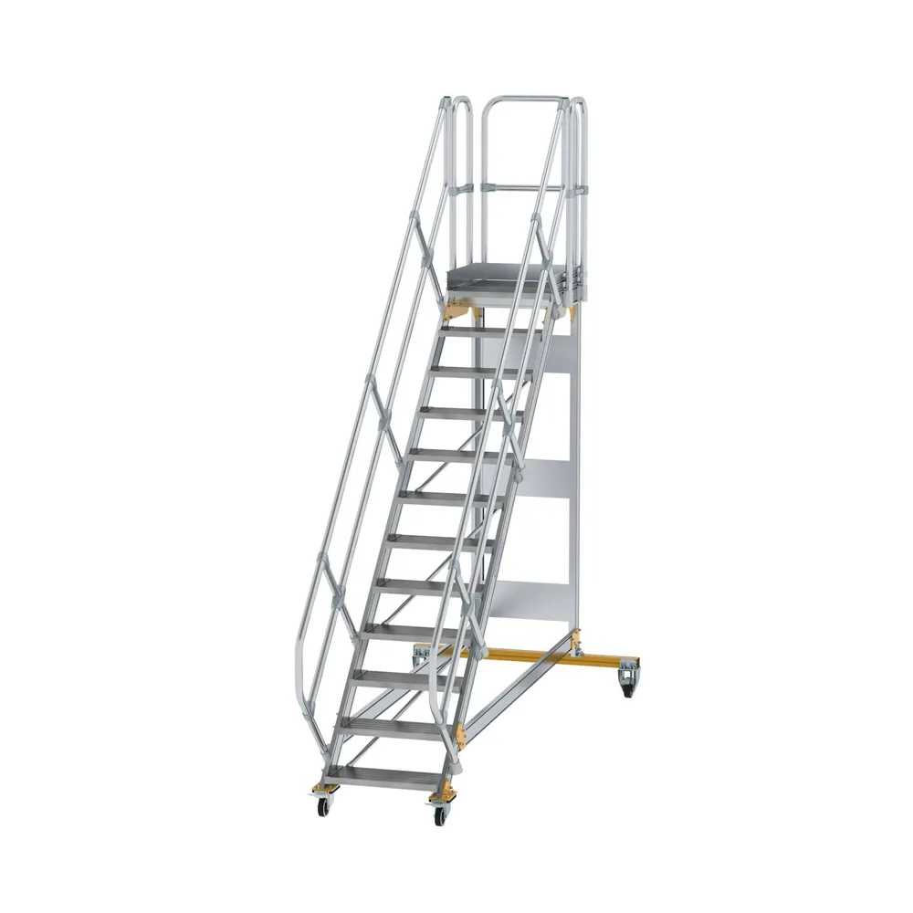 MUNK Günzburger Steigtechnik Aluminium-Plattformtreppe fahrbar 45° Produktbild img1 L
