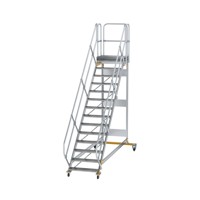Produktbild von MUNK Günzburger Steigtechnik - Plattformtreppe, fahrbar 14 Stu. 45° 2910mm Brei