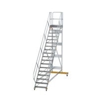 Produktbild von MUNK Günzburger Steigtechnik - Plattformtreppe, fahrbar 19 Stu. 45° 3950mm Brei