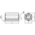 Produktbild von HALDER - Verlängerungsmuttern, (Höhe 3 d) | d=M8 | 23090.0008