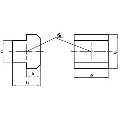 Produktbild von HALDER - Muttern für T-Nuten, DIN 508, Rohling | Nutennennmaß=54 mm / Vergütung