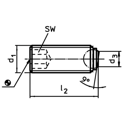 Produktbild von HALDER - Kugeldruckschrauben, ohne Kopf, abgeflachte Kugel/Auflagefläche plan |