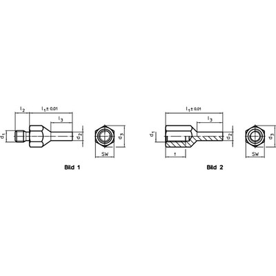 Produktbild von HALDER - Auflagebolzen, Stiftform/mit Innengewinde | l1=40 mm / d1=M8 / d2=4 mm