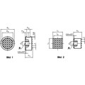 Produktbild von HALDER - Grippers rund/quadratisch, mit Hartmetalleinsatz, geriffelt/rund | d1=