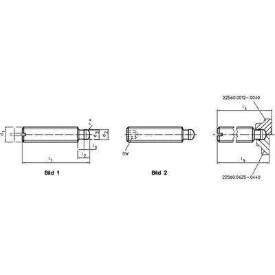 Produktbild von HALDER - Gewindestift, DIN 6332 mit Druckzapfen/mit Schlitz (S) | d1=M16 / l1=1