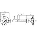 Produktbild von HALDER - Kugelsperrbolzen, selbstsichernd, mit Kombigriff | d1=20 mm / l1=100 m